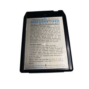 Realistic 8 Track Demagnetizer And Head Cleaner Cartridge Radio Shack Vintage